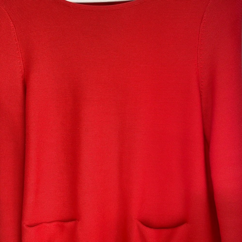Cotton blend bell sleeve sweater